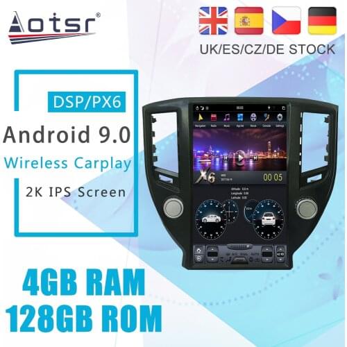 Android 9.0 128G PX6 Tesla Styel For Toyota Crown 14th 2014 - 2018 Auto Radio Stereo Car Multimedia Player CD DVD GPS Navigation