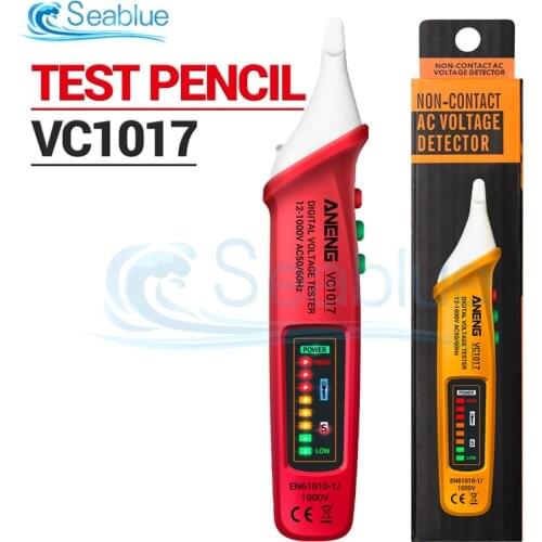 VC1017 Non-contact Smart LED Color Light Screen Test Pen Electrician Zero Fire Line Detection Without Battery