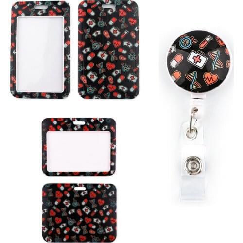 BH1529 Blinghero Creative Medicine Retractable Badge Reel Nurse Student Exhibition Card Clip Badge Holder Lanyard Stationery