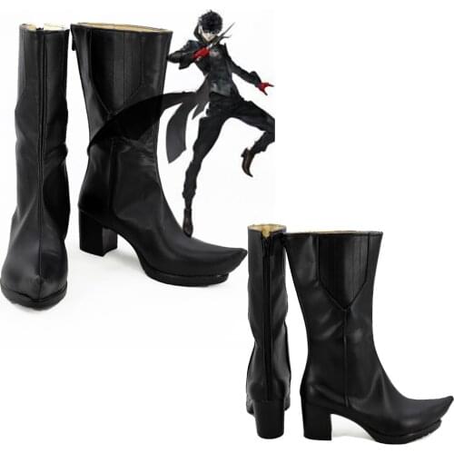 Persona 5 Joker Boot Kurusu Shou Cosplay Shoes Boots Custom For Adult Christmas Halloween Costume shoes Free Shipping