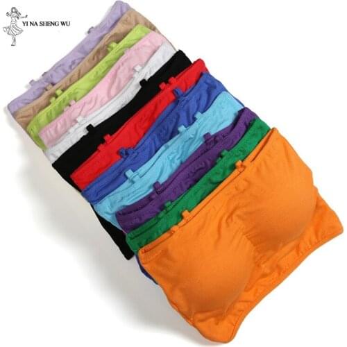New women dance accessorie bra mercerized cotton tube top for girl bra Lady Strapless Intimates Clothes sexy underwear