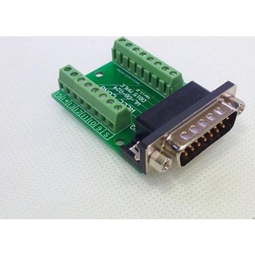 DB15 Male Breakout Board, DSUB Header Breakout Board, Terminal Block DSUB Module