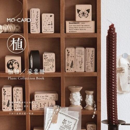 Wooden Plant Flower Decorative Mounted Wood Rubber Stamp For Diy Craft Letters Diary And Craft Scrapbooking