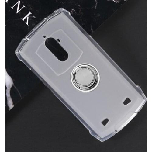 For Doogee S55 Lite 5.5" S55Lite Back Ring Holder Bracket TPU Soft Silicone SmartPhone Case Cover