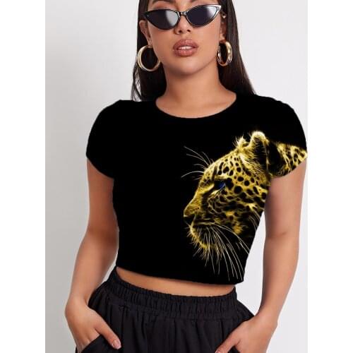 3d Tshirt Tiger T-shirt Women Cheetah Funny T shirts Animal Shirt Print Harajuku Tshirts Casual Womens Clothing T shirts New