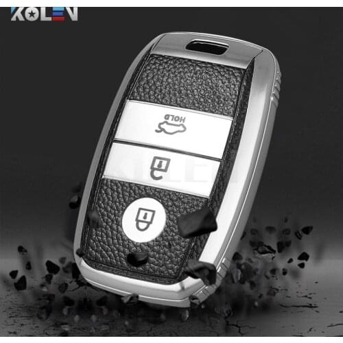 TPU+PU Car Remote Key Cover Case Shell Fob For KIA Rio RIO5 Sportage R Ceed Cerato K3 KX3 K4 K5 Picanto Optima Sorento Stinger