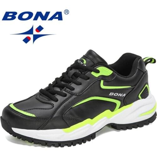 BONA 2021 New Designers Running Shoes Men Lightweight Walking Jogging Sport Sneakers Man Breathable Athletic Footwear Mansculino