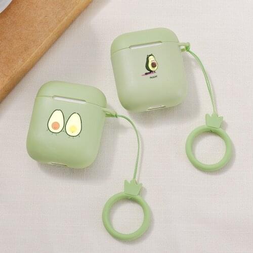 Cute Case For Apple airpods Pro Case Cartoon Funny Avocado Earphone Case For Airpods 1 2 Charging Bags Headphone Soft Case
