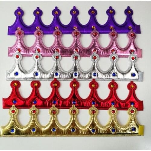 Gold Crown King Queen Princess Fancy Dress Accessory Adjustable Kids Adult Props Cosplay Party Hats SN2568