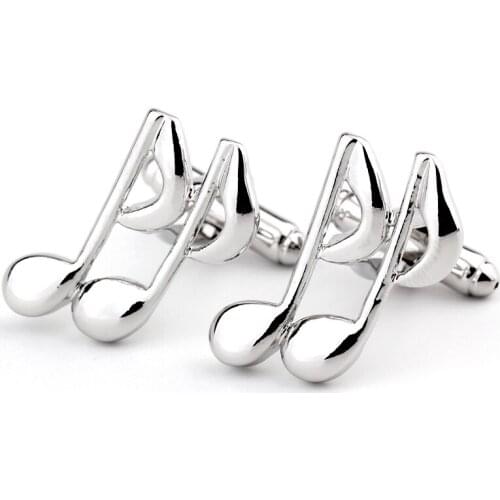 Music symbol modelling of metal cufflinks mens shirts cufflinks cuff free shipping