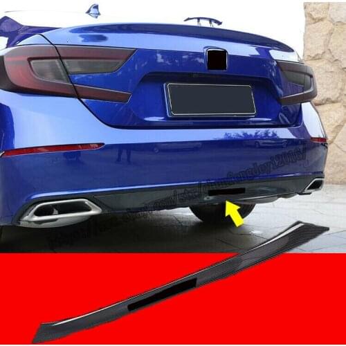 ABS Carbon Fiber Look Rear Bumper Lip Protector Cover Trim for Honda Accord 2018-2019