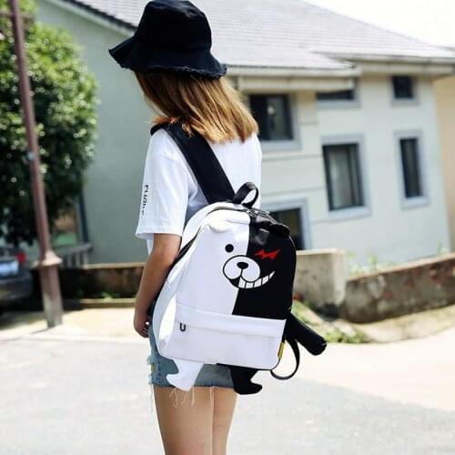 Anime Danganronpa Dangan Ronpa Monokuma Nylon Backpack Large Capacity Student School Bag Mochila Feminina Travel Backpack