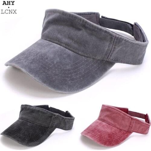 New Summer Sun Visors Outdoor Sport Top Air Caps for Men Women Spring Washed denim Visor Cap Golf Running Hats