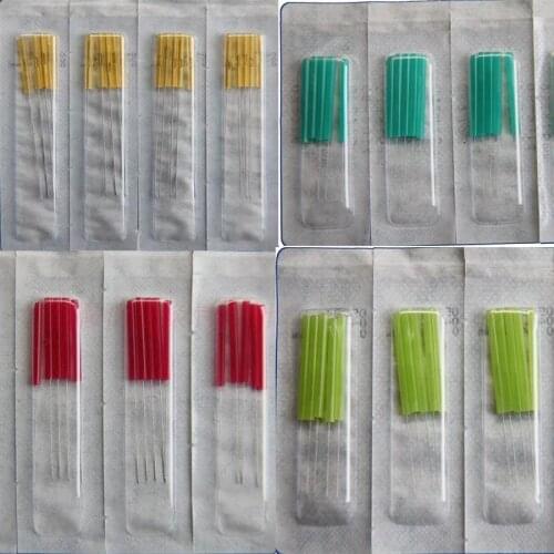 Single Use 500pcs/box plastic handle 0.12*15mm or 0.14*15mm EAVU Sterile Acupuncture Needles free shipping