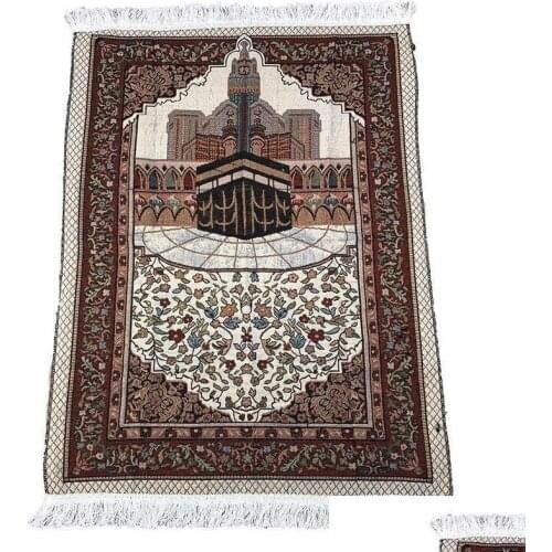 Wholesale 70*110cm Thin Islamic Muslim Prayer Mat Salat Musallah Prayer Rug Tapis Carpet Tapete Banheiro Is#93