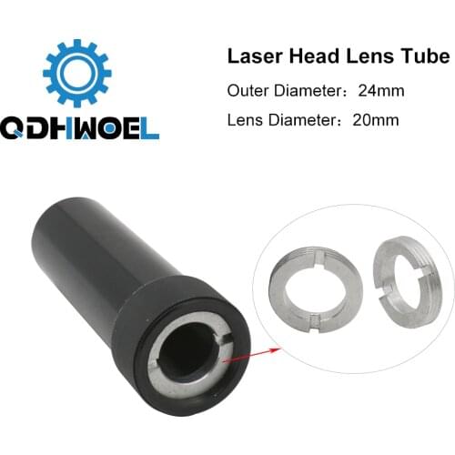 QDHWOEL C Series CO2 Lens Tube Outer Diameter 24mm for Lens Dia.20mm for CO2 Laser Cutting Machine