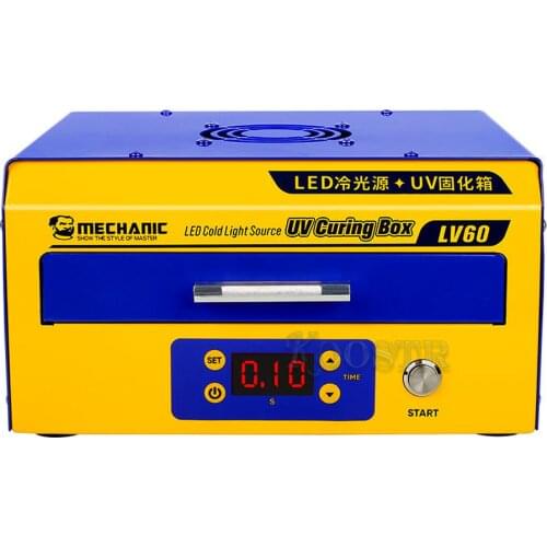 LED Cold Light Source Curing Box Phone Repair Shadowless Glue OCA Bonding Oven MECHANIC LV60 Curved Surface Screen Service