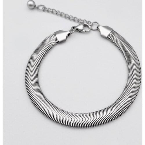 Titanium steel flat snake hand stainless steel snake bone chain couple fashion hot-selling jewelry