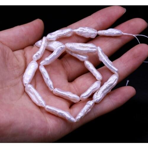 Baroque Pearl Beading High Quality Natural Freshwater Strip Pearl Loose Beads for Jewelry Making Necklace DIY Bracelet 15x18mm