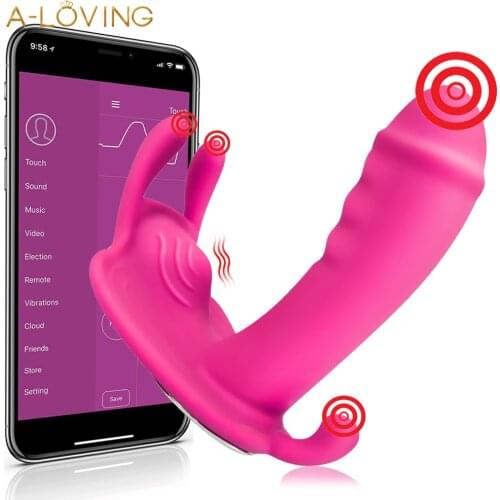Wearable Panties Dildo Vibrators APP Remote Control Bluetooth Vibrators for Women Masturbator Vibrating Egg Sex Toys for Couples