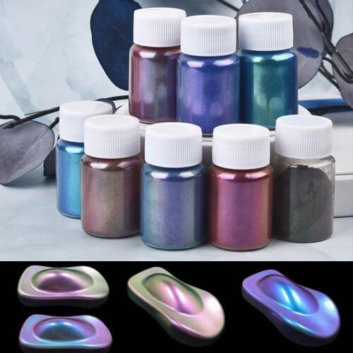 10g Mirror Chameleon Resin Pigment Pearlescent Magic Discolor Powder DIY Epoxy Resin Mold Jewelry Making Dye Epoxy Color Pigment