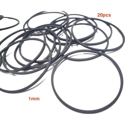 20pcs drive belt 1 mm square for Repeater tape recorder cassette deck CD DVD player walkman belt recording