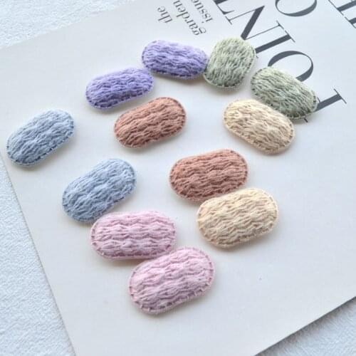 20pcs 3.8x2.5cm Cute Cloth Clip Cover Handmade Childrens Hair Clip Material DIY Jewelry Accessories Homemade Hair Accessories