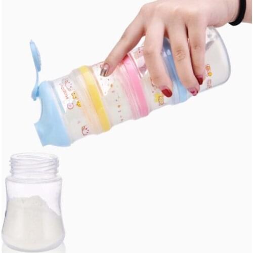 4 Layer Portable Baby Food Storage Box Essential Cereal Cartoon Milk Powder Boxes Toddle Kids Formula Milk Container