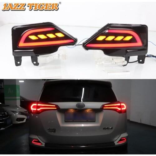4-in-1 Functions Car LED Rear Fog Lamp Brake Light Turn Signal Decoration Reverse Lamp For For Toyota RAV4 RAV 4 2016 - 2018