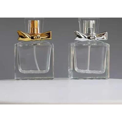 5pcs 10pcs 30ml Clear Glass Perfume Bottle Portable Travel Refillable Cosmetics Empty Aluminum Spray Head