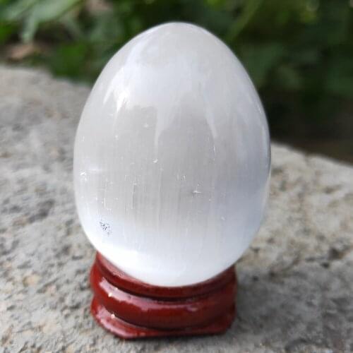 5cm Natural Selenite Crystal Egg Selenitum quartz gemstone Egg-shaped home decor healing