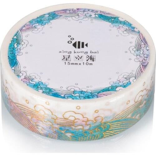 Bronzing washi tape stationery masking tape paste decorative notes DIY decorative stickers