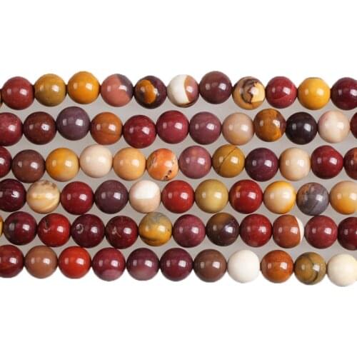 Natural Stone Mookaite Beads Egg Yolk Stone Round Loose Beads 2 3 4 6 8 10 12mm Beads For Diy Jewelry Making