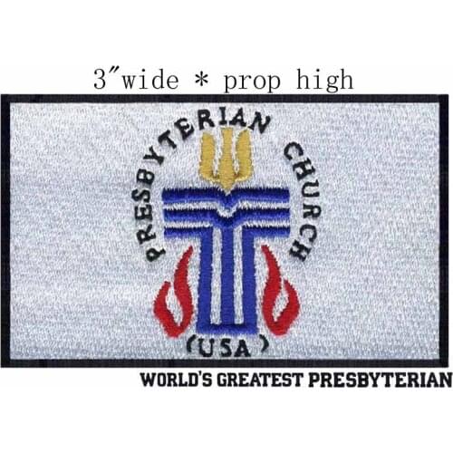 Presbyterian Flag 3"wide embroidery patch for fire/entelechy/USA
