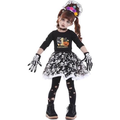 Childrens Halloween Costume Halloween party dress up ghost doll suit baby princess dress