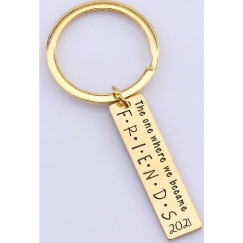 To Best Friends Gifts Friendship Memories Stainless Steel Fashion Custom Keychain: The One Where We Became Friends 2021