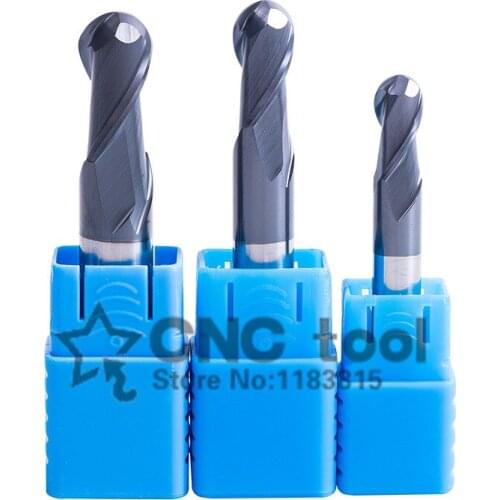 Milling Cutter Alloy Coating Tungsten Steel Tool Cnc Maching Hrc50 2F Ball Nose Endmills Top Milling CutterMachine Endmill