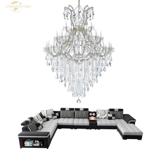 Classic LED Chandeliers Lighting Luxury Crystal Lights Vintage Lustre Indoor Lamp for Living Room Bedroom Dining Room Villa