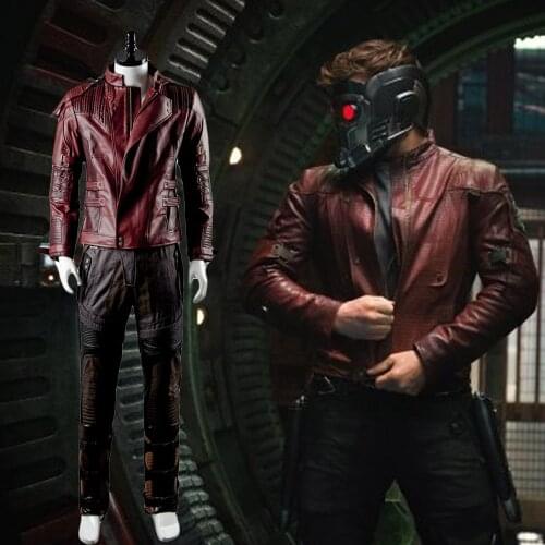 Peter Jason Cosplay Costume Guardians of the Galaxy 2 Quill Starlord Jacket Only Cosplay Costume Adult S-XXL Men In Stock Jacket