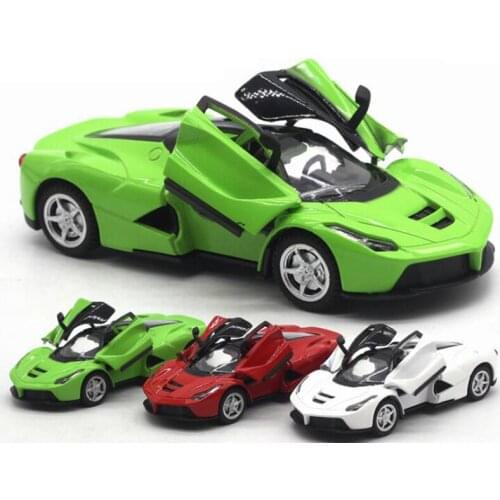 1:34 Simulation Alloy Sports Car Toy Car Model Ornaments Mini Racing Car Door Sound Flashing Childrens Toy Car Birthday Gift