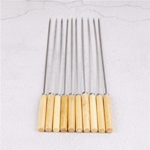 Stainless Steel 35cm Barbecue BBQ Skewers Needle Kebab Kabob Stick 10pcs/set