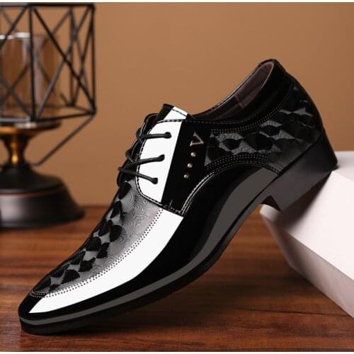 Men Formal Shoes 2020 Fashion Patent Leather Dress Shoes Men Spring & Autumn Brand Business Office Wedding Footwear Mens Shoes