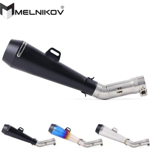 Motorcycle Muffler Escape Exhaust Middle Link Pipe Slip On For Yamaha FZ8 FZ8N FZNS Fazer 800 FZ800 2010 - 2016 Exhaust