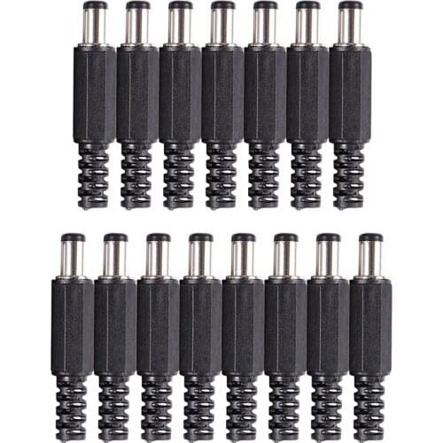 15 Pcs 5.5mmx2.1mmx9mm Male Solder DC Power Jack for Laptop Adapter
