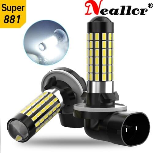 2pcs H27W/2 881 Led Bulbs Fog Lights for Cars Led Fog Driving Lamp High Lights Car Light Sourse 6000K White H27W H27 880 H1 H3