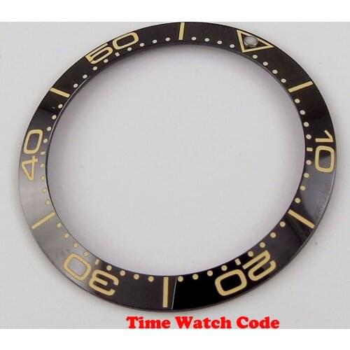 38mm ceramic watch bezel insert wristwatches parts fit for 40mm automatic mens watch case