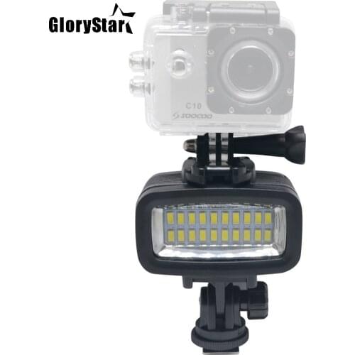 40M Diving LED Video Light Underwater Gopro 20 LED Light 130ft Waterproof Lighting700LM for GoPro Hero 6/5/4 SJCAM Action Camera