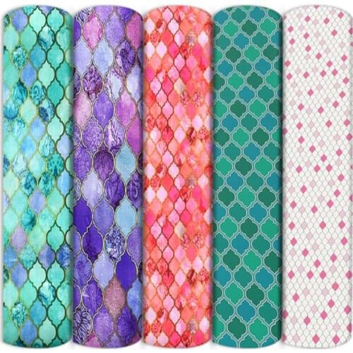 David accessories Fish Scale 100%Cotton Fabric for Sewing Dress Cloth Making DIY Cushion Cover,c13627