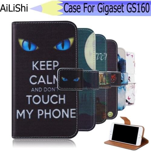 AiLiShi For Gigaset GS160 Case Cover Credit Card Holder Wallet Flip Leather Case GS160 Gigaset Phone Accessories 6 Colors