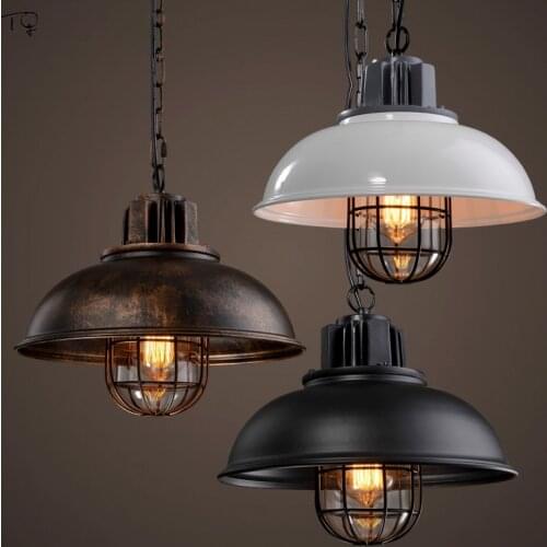 American Country Retro Industrial Iron Art Pendant Lights Home Decor Loft Balcony Restaurant Bar Coffee Shop Living Room Studio